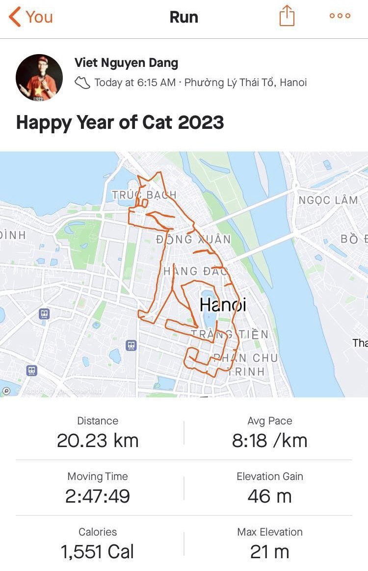 Mừng năm Giáp Thìn kiểu runner: Chạy xuyên Hà Nội để vẽ bản đồ &#34;thăng long&#34; - 4