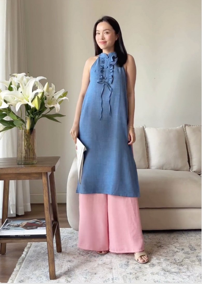 Bạn gái cơ trưởng trẻ nhất Việt Nam xúng xính hơn chục bộ áo dài đón Tết, vừa hợp mệnh vừa khéo tôn dáng - 6