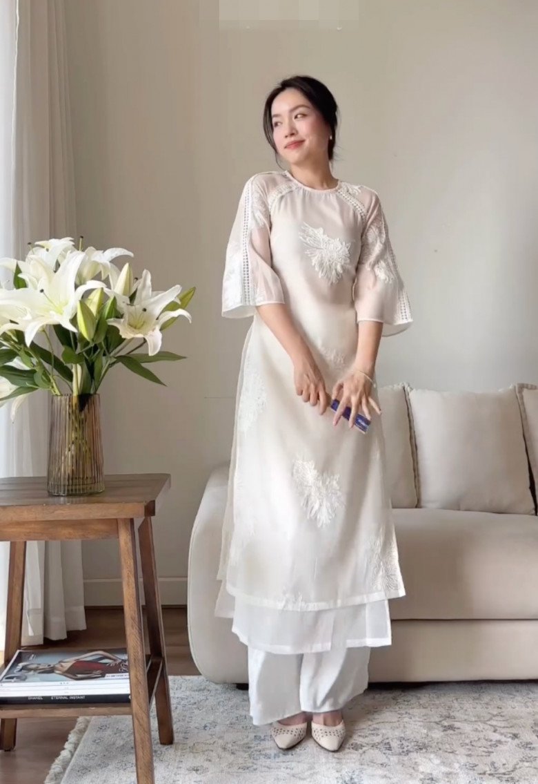 Bạn gái cơ trưởng trẻ nhất Việt Nam xúng xính hơn chục bộ áo dài đón Tết, vừa hợp mệnh vừa khéo tôn dáng - 8