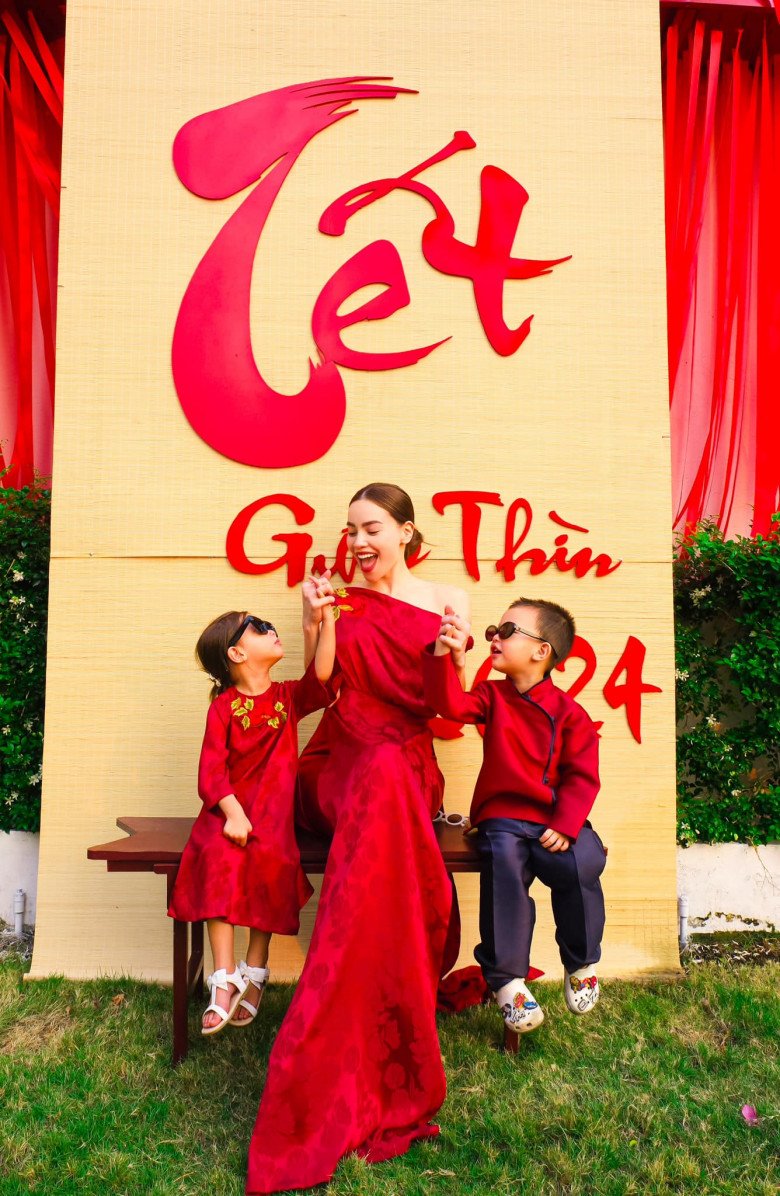 Chưa đến giao thừa, dàn rich-kid nhà sao Việt đã nô nức diện áo dài đón Xuân, bé nào cũng xinh - 5