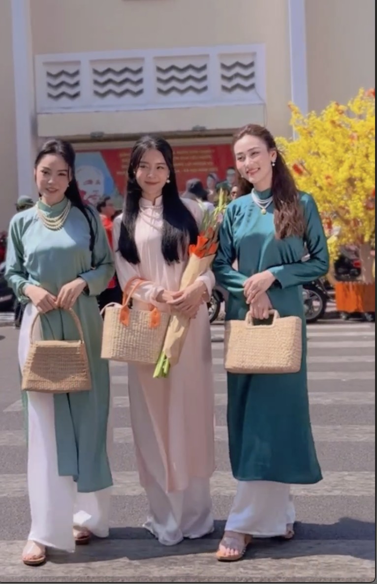 3 mỹ nhân truyền hình đọ áo dài kiểu sang chảnh, choàng chiếc khăn có giá &#34;sương sương&#34; 8 chữ số - 3