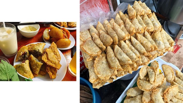 Ẩm thực phố Lý Quốc Sư ngon &#34;miễn bàn&#34;, nổi tiếng món bánh gối thơm lừng giá chỉ từ 10.000 đồng - 3