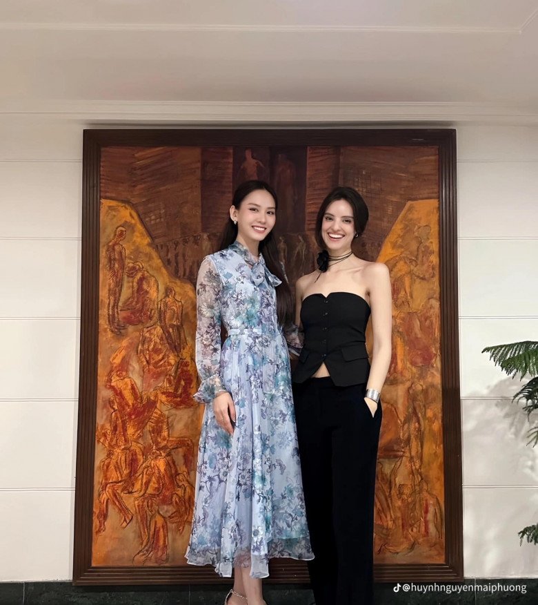 Chiều cao hạn chế, Hoa hậu Mai Phương &#34;chơi chiêu&#34; phong cách giống Hòa Minzy tại Miss World 2024 - 3