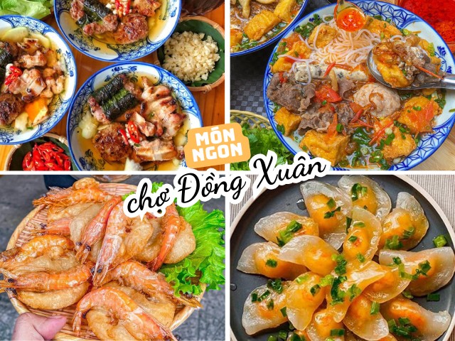 Ẩm thực chợ Đồng Xuân nức tiếng gần xa, trứ danh bún riêu tóp mỡ mọc giòn chỉ 25.000 đồng - 1