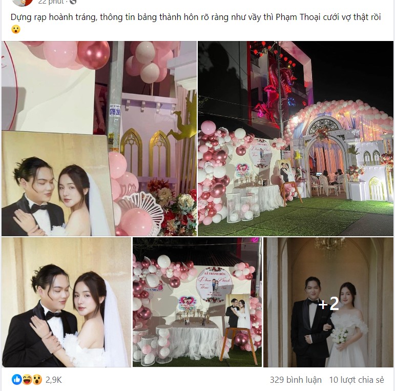 Cô gái chụp ảnh cưới cùng Phạm Thoại là ai?