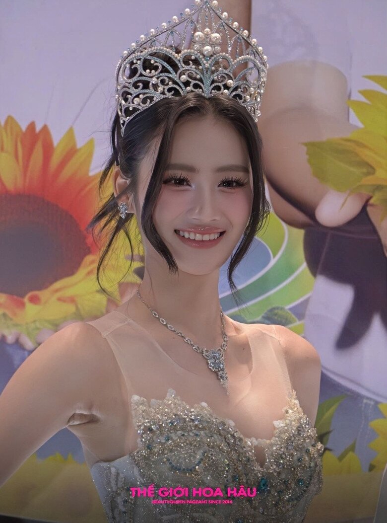 Hoa hậu Ý Nhi xinh như tiên tử trong ngày thông báo dừng học đi thi Miss World, CĐM săm soi một vết tích - 1