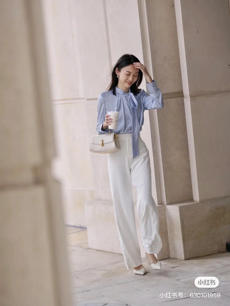 Làm sao để mặc quần trắng không bị béo? 5 cách mặc đồ thông minh giúp chị em trông gầy và đẹp thanh lịch - 10