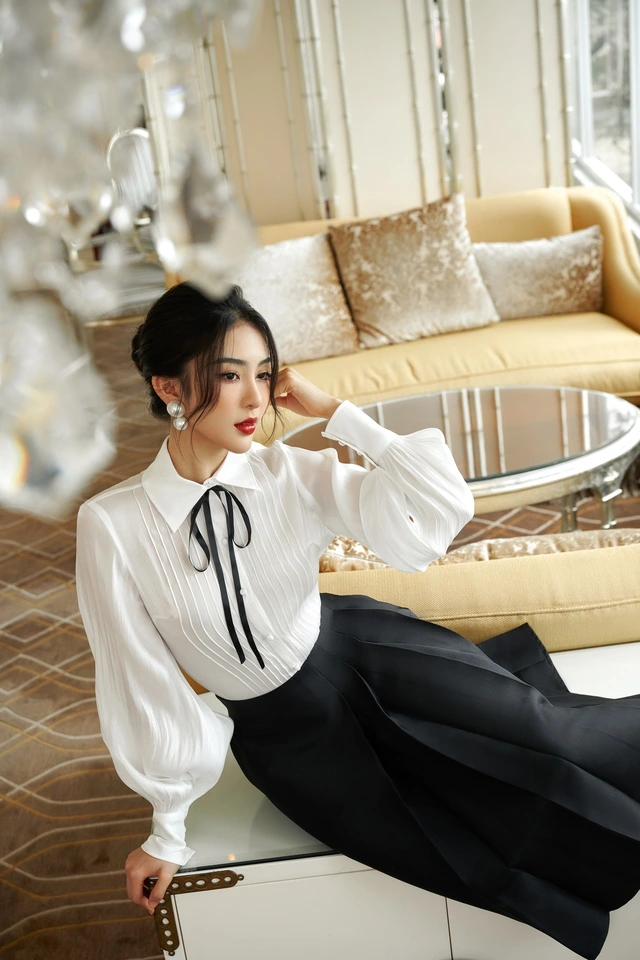 4 kiểu váy kết hợp với áo sơ mi vào mùa xuân, chị em dáng người nào mặc cũng đẹp làm bạn bè phải ghen tỵ - 4
