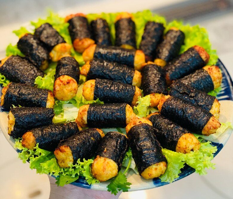 Chả ức gà trứng muối cuộn rong biển lạ miệng nhưng cực ngon, để ăn cơm hay nhâm nhi đều thích hợp - 13