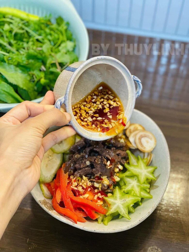Nộm cà pháo thịt bò giòn ngon, chua chua ngọt ngọt ăn cực thích - 7