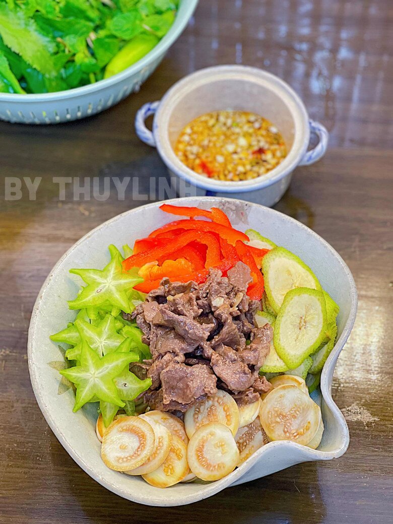 Nộm cà pháo thịt bò giòn ngon, chua chua ngọt ngọt ăn cực thích - 6
