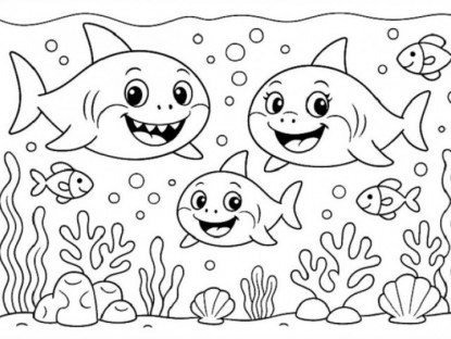 Tranh tô màu Baby Shark: Hoạt động nhỏ nhưng mang đến lợi ích lớn cho trẻ mầm non