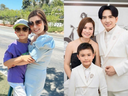 Con trai 9 tuổi nhà Đan Trường vất vả bê thùng rác cao gần bằng người, sống với mẹ ruột ở Mỹ được rèn đủ việc nhà