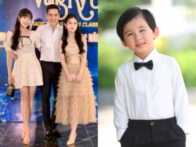 Vợ hot girl của BTV Quốc Khánh khoe cảnh nhà đông con: Ái nữ xinh miễn bàn, quý tử tuấn tú như búp bê