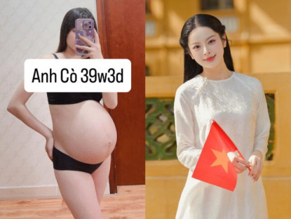 Á khôi Hà Nội 2025 khoe bụng đẹp nõn nà láng mịn không vết rạn, chồng con đẹp như nam thần