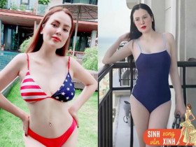 Mới đẻ con cho NSƯT Vũ Luân, mỹ nhân miền Tây nay lột xác với đồ tắm sexy, body “gái 4 con” nảy nở đỏ mặt