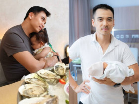 Chồng H'Hen Niê chăm con gái Ê Đê kiểu "độc lạ": Đẩy xe nôi để ái nữ chạy bộ cùng bố, bế bé như nâng tạ