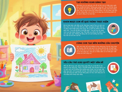 Infographic: Bí quyết nuôi dạy một đứa trẻ giỏi sáng tạo, mở ra tương lai thành công không bị AI thay thế