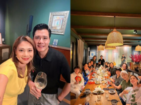 Sao Việt 24h: Quang Dũng mở tiệc trong biệt thự 400m² thiết đãi bạn bè nghệ sĩ, Thanh Thảo thoải mái bên "người cũ"
