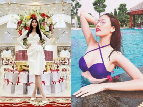 Hoa khôi là phu nhân gia tộc giàu có bậc nhất Việt Nam, ở biệt thự dát vàng, có BST đồ hiệu gây trầm trồ