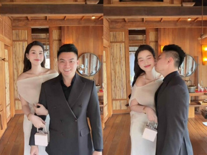 Sao Việt 24h: Đỗ Thị Hà lần đầu cho chồng thiếu gia chào fan, doanh nhân Viết Vương ngượng ngùng hôn vợ