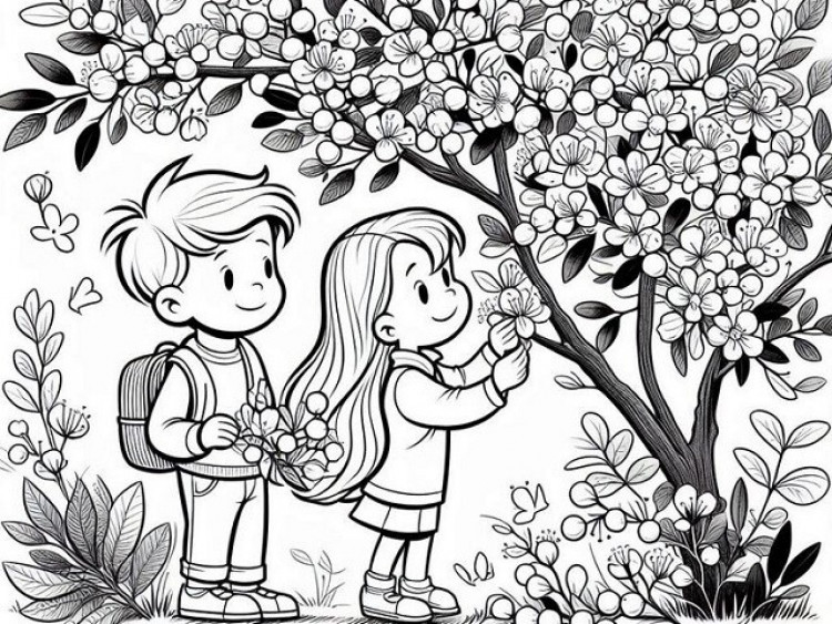 Tranh tô màu bốn mùa, cách trẻ mầm non học về thế giới từ những gam màu