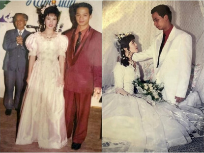 Người vợ bị phản bội trên VTV tung ảnh cưới đời thực hơn 30 năm trước, ai cũng chú ý đến mái tóc ông chồng