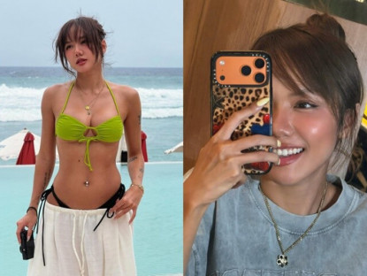 "Vợ quốc dân" Phương Ly ngày càng táo bạo sau khi đổi màu da, diện bikini o ép vòng 1 đến "ná thở"