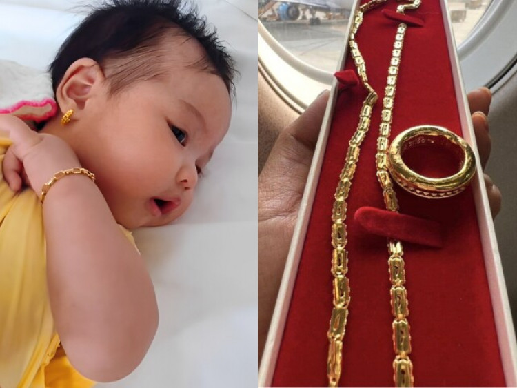 Em bé Ê Đê nhà H'Hen Niê đeo vàng "đầy người", tương lai thừa kế gia tài của mẹ theo chế độ mẫu hệ