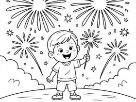 Tranh tô màu pháo hoa cho bé mầm non, cách trẻ học phối màu sắc và sáng tạo theo cách riêng