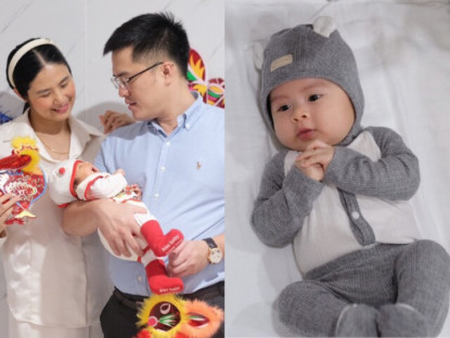 Con trai Ngọc Hân xem bố xuất hiện trên thời sự, chưa tròn tuổi đã được đoán kế nghiệp làm việc trong ngành ngoại giao