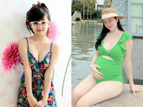 Hot girl Việt bế bầu lên chùa sau khi chia tay nam tiền vệ nổi tiếng, giờ sống giàu sướng, sắp đẻ con với chồng công an