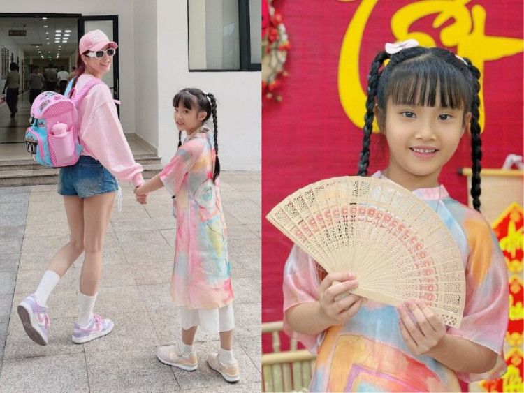 Khó tin khi nhìn cảnh Diệp Lâm Anh lên trường đón con, bé Boorin nay rõ nét là "bản sao" của bố thiếu gia