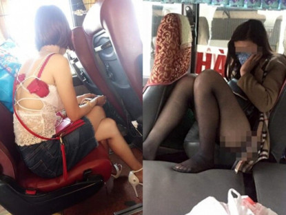 Đi xe khách, máy bay về quê ăn Tết, chị em ăn mặc hớ hênh, dáng ngồi phản cảm khiến ai nhìn cũng muốn "độn thổ"