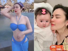 Mỹ nhân Vĩnh Long đẻ con cho NSƯT Vũ Luân, 14 ngày sau bụng phẳng eo nhỏ đẹp ná thở, dân mạng không rời mắt