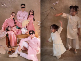 Sao Việt 24h: 3 con Khánh Thi chuẩn "con nhà nòi" khi nhún nhảy theo nhạc remix, cô út 3 tuổi "quẩy" không kém anh chị