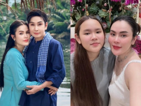 Hoa hậu Phương Lê lần đầu được NSƯT Vũ Luân chở đi sắm Tết, hiếm hoi khoe hình ảnh của con gái thứ 2