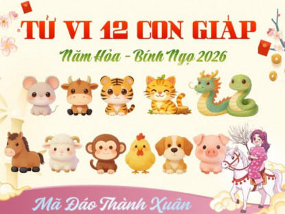 Tử vi 12 con giáp trong năm mới Bính Ngọ 2026