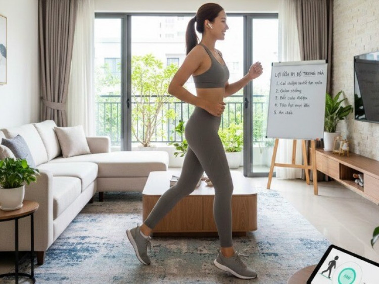 Không cần ra công viên: Đi bộ ngay trong phòng khách, nhẹ nhàng giảm 2 kg chỉ sau 1 tháng