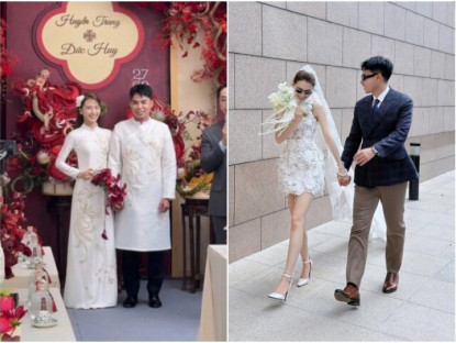 MC Mù Tạt rạng rỡ bên tiền vệ Đức Huy trong lễ ăn hỏi, dở khóc dở cười khi bố mẹ chồng chỉ trao vàng cho con dâu