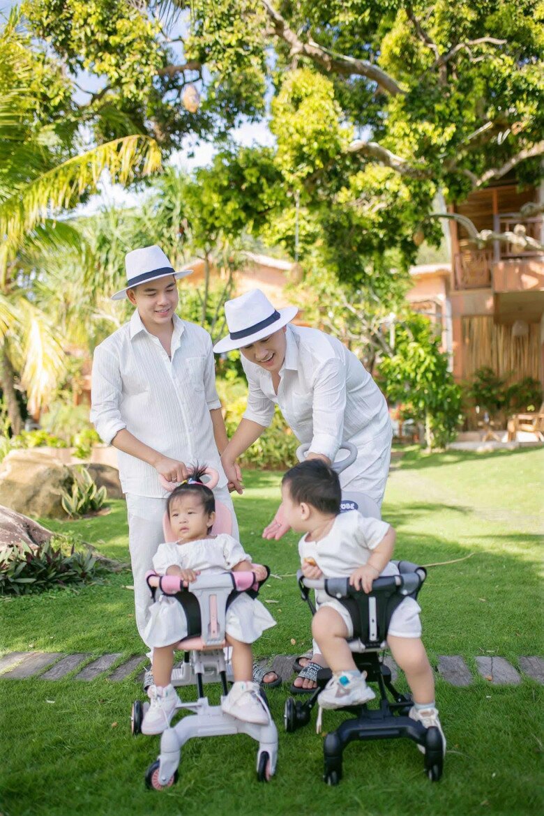 Hà Trí Quang "một nách chăm 2 con" cho Thanh Đoàn đi làm, quý tử thấy bố doanh nhân về liền "nịnh khéo" - 10