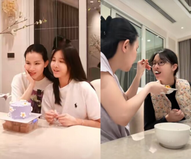 Hoa hậu Thùy Lâm nấu cơm nhà không "cao lương mỹ vị", ái nữ 12 tuổi vẫn thích được đút ăn từng muỗng - 2