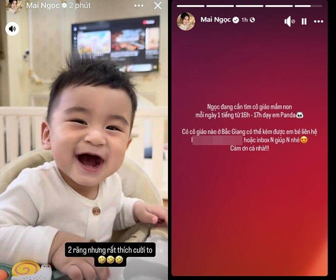 Mai Ngọc khoe quý tử đạt số đo gần vượt chuẩn, 10 tháng tuổi đã được mẹ tìm gia sư mầm non ở Bắc Ninh - 2