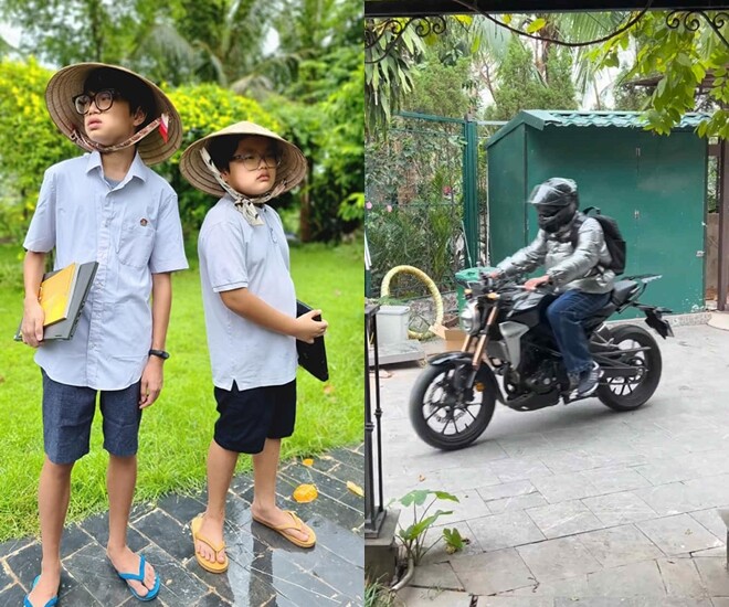 Sao Việt 24h: Con trai cả nhà NSND Xuân Bắc cao lớn gần chạm trần nhà, còn đi xe mô tô khoe dáng cực ngầu - 3