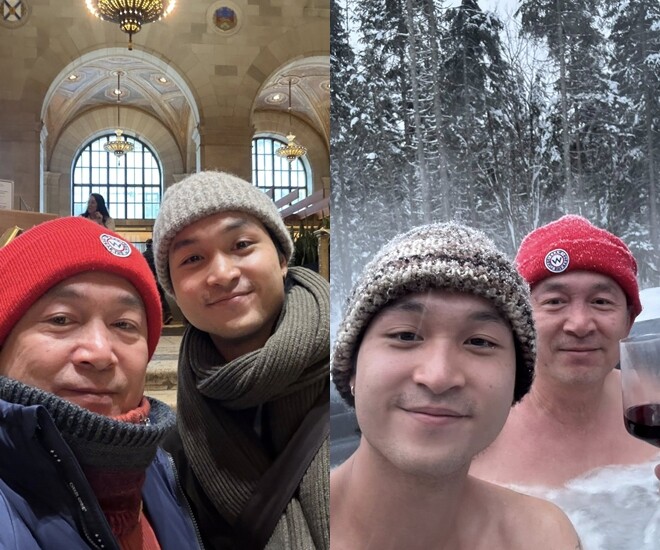 Sao Việt 24h: Thấy chồng cũ Quốc Trung và con trai ngâm mình dười trời - 20 độ, NSND Thanh Lam ở nhà liền phản ứng - 1