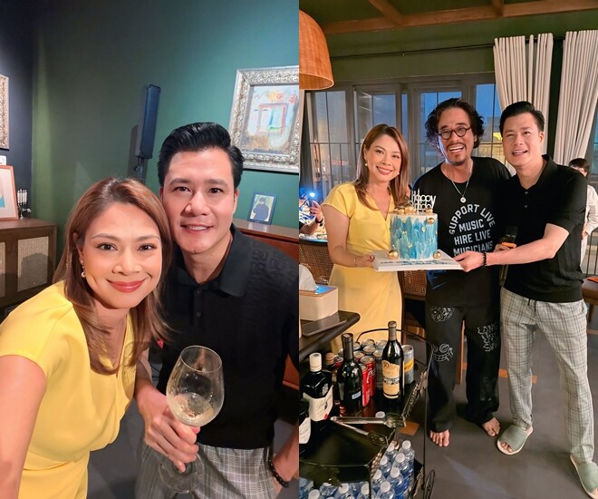 Sao Việt 24h: Quang Dũng mở tiệc trong biệt thự 400m² thiết đãi bạn bè nghệ sĩ, Thanh Thảo thoải mái bên "người cũ" - 1