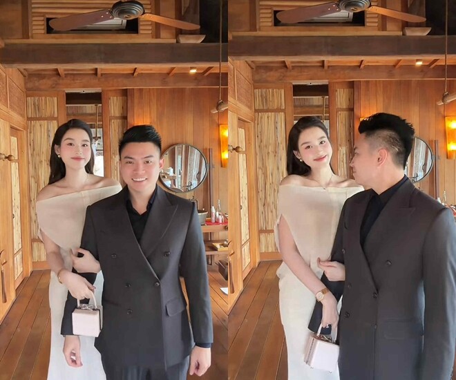 Sao Việt 24h: Đỗ Thị Hà lần đầu cho chồng thiếu gia chào fan, doanh nhân Viết Vương ngượng ngùng hôn vợ - 1