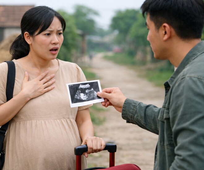 Hết Tết ôm bụng bầu lên phố mưu sinh, chồng bất ngờ đòi ở lại còn chìa ra giấy siêu âm của một người khác - 1