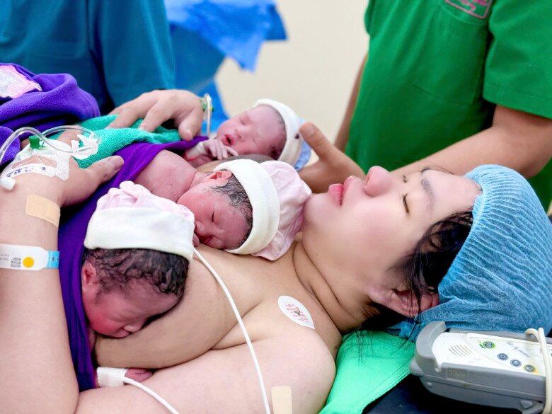 Vượt nỗi đau mất con, Gen Z An Giang vỡ oà mang tam thai, 2 công chúa 1 hoàng tử sau 5 năm chờ đợi - 4