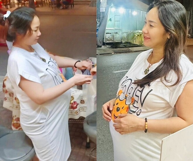 Vợ đại gia của Cao Minh Đạt bế bụng bầu sắp "vỡ chum" xuống đường bán hàng, sắc vóc tuổi U50 ai cũng ngoái nhìn - 3